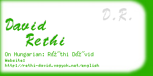 david rethi business card